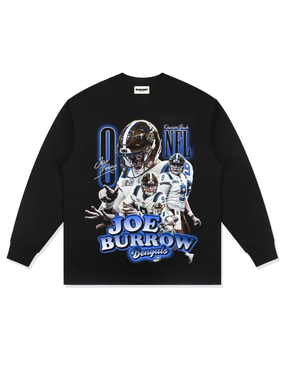 Joeblo Rugby American Star T -shirt Street Hip -Hop Tide Retro Print Wash made old cotton short sleeves
