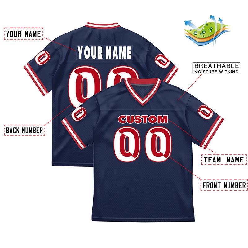 American professional rugby uniform custom summer breathable retro sports short -sleeved game embroidery training service customization