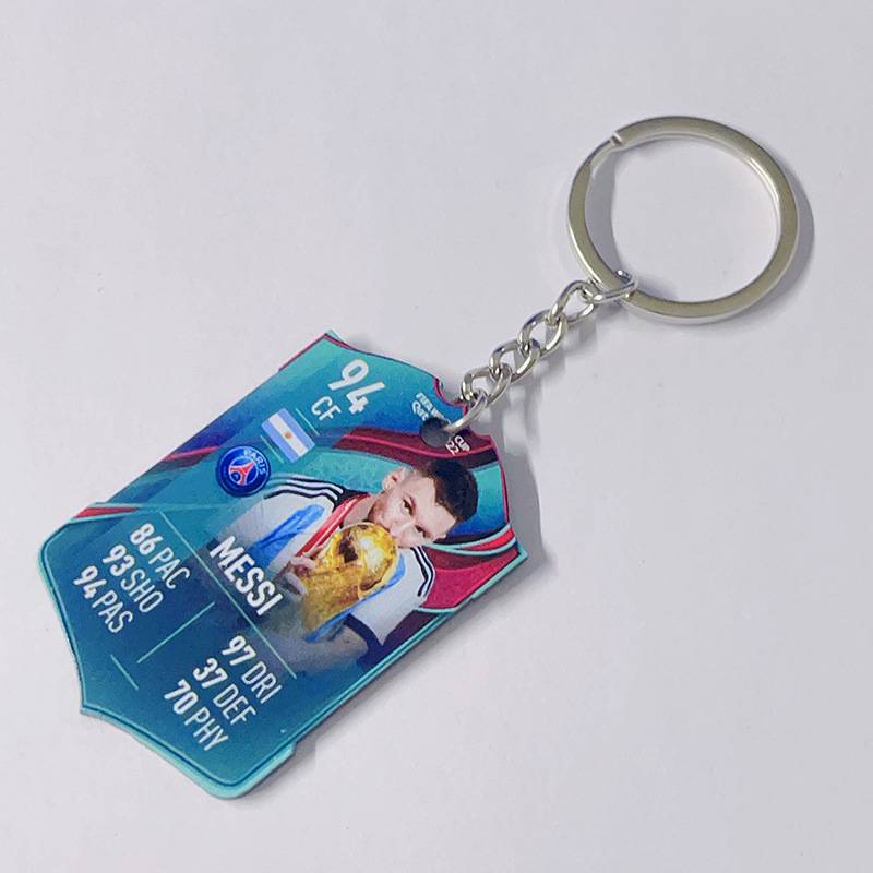 Football acrylic keychain (Messi won the championship 94)