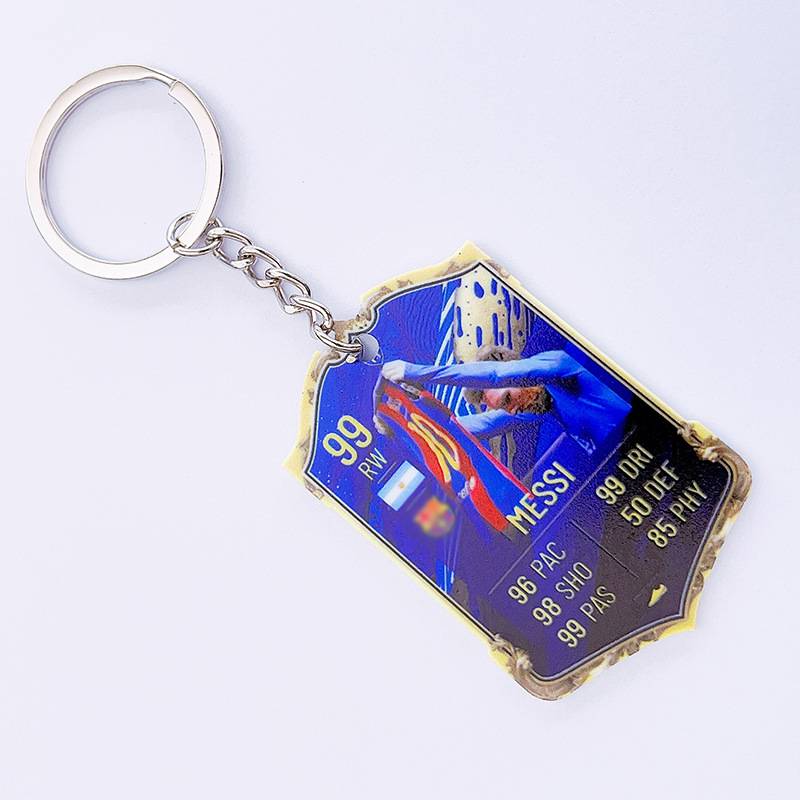 Football acrylic keychain (Messi Raid clothes 99)