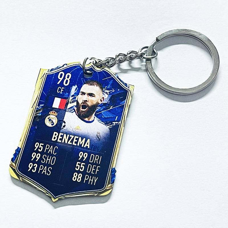 Football acrylic keychain (Benzema 98)