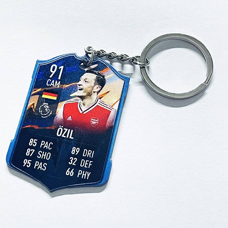 Football acrylic keychain (Ozil 91)
