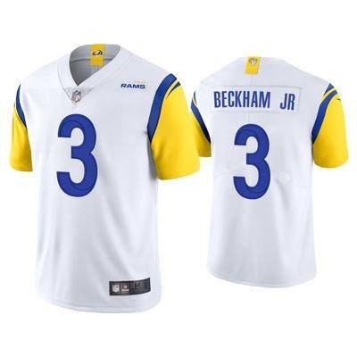 NFL olive jersey Losangeles Rams ram 3#Beckhamjr legend OBJ jersey embroidery uniform