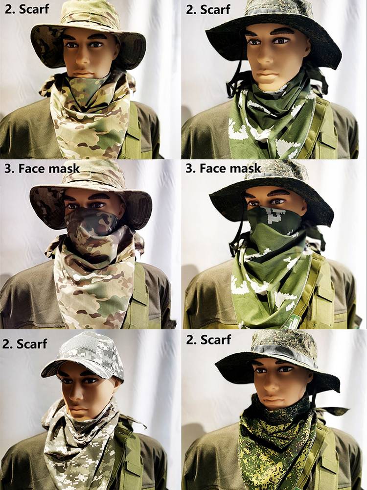 Russian EMR camouflage head scarf hat Russian fan special tactical sports tactical sports bandana triangular scarf Bars cycling