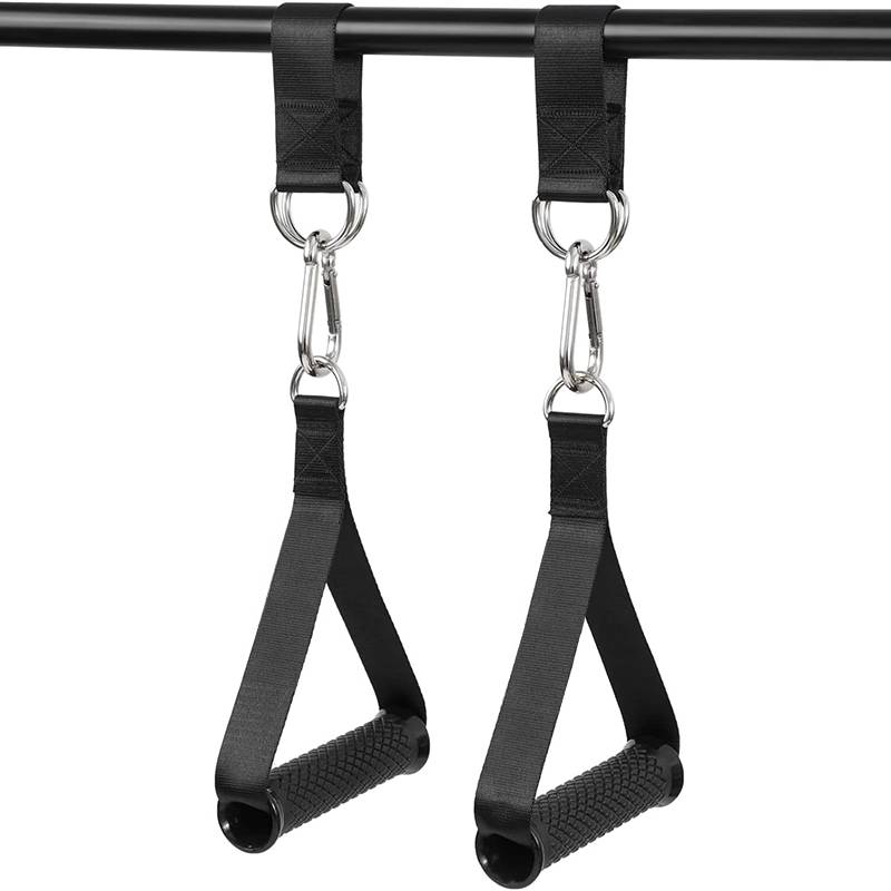 [Black rubber handle] Two installations+hooks+straps