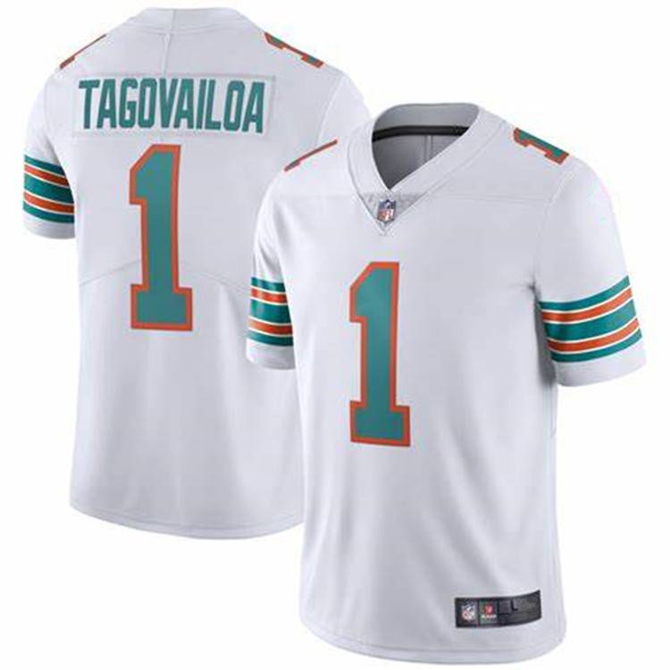 New Tagovailoa #1 Men's Hill #10 Short -sleeved second -generation legendary rugby jersey
