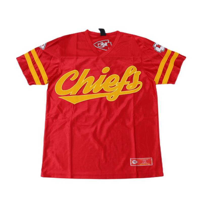 American Rugby Kansas City Chief Rams Sports Sports Sports Short -sleeved Fitness Embroidery Vedic T -shirt Male