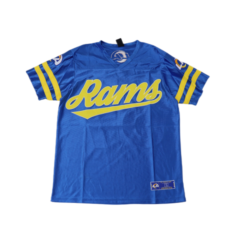 American Rugby Kansas City Chief Rams Sports Sports Sports Short -sleeved Fitness Embroidery Vedic T -shirt Male