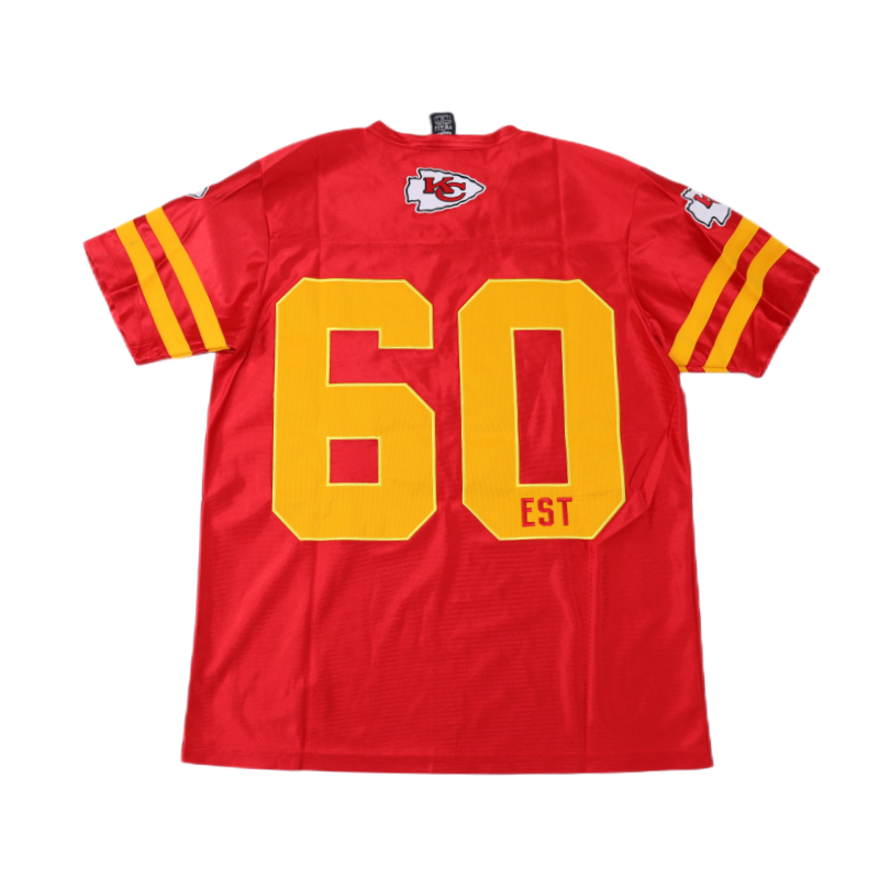American Rugby Kansas City Chief Rams Sports Sports Sports Short -sleeved Fitness Embroidery Vedic T -shirt Male