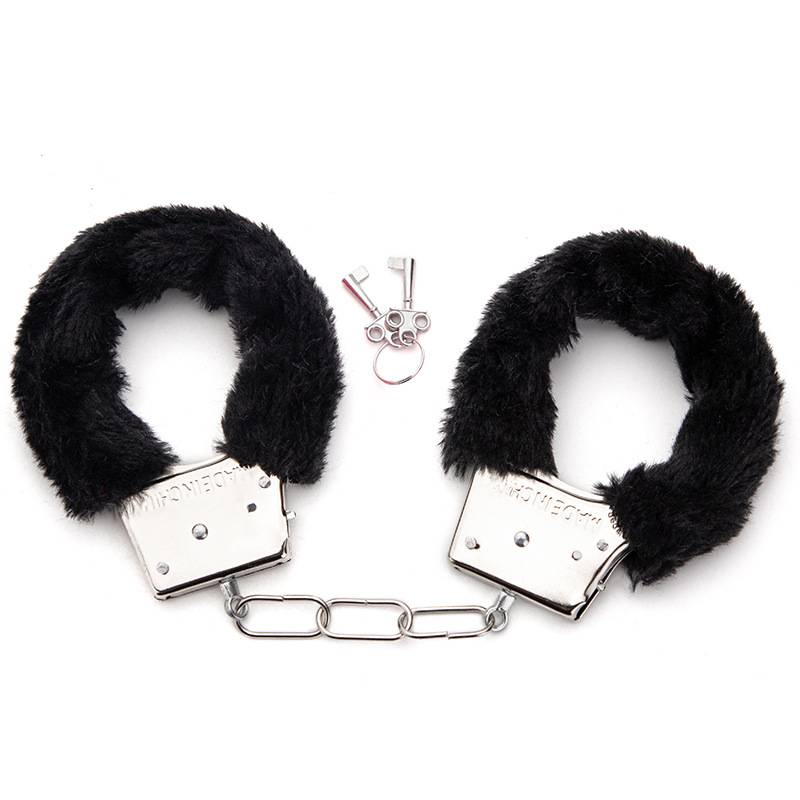Metal metal handcuffs black [A pair of 2 keys]