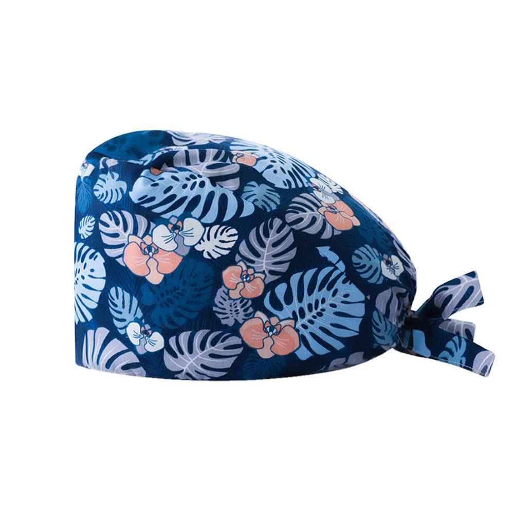 The operating room hat female cute pure cotton printed nurses confinement chemotherapy Baotou cap