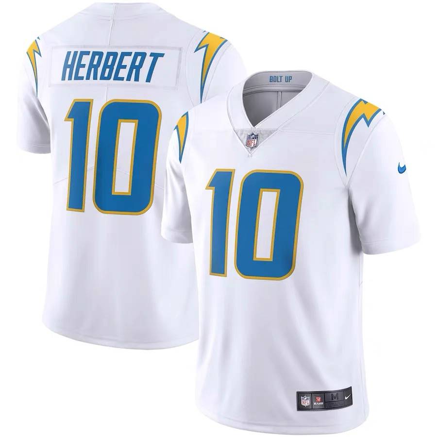NFL Lightning Team Jersey Chargers No. 10 Herbert American short -sleeved rugby ball clothes