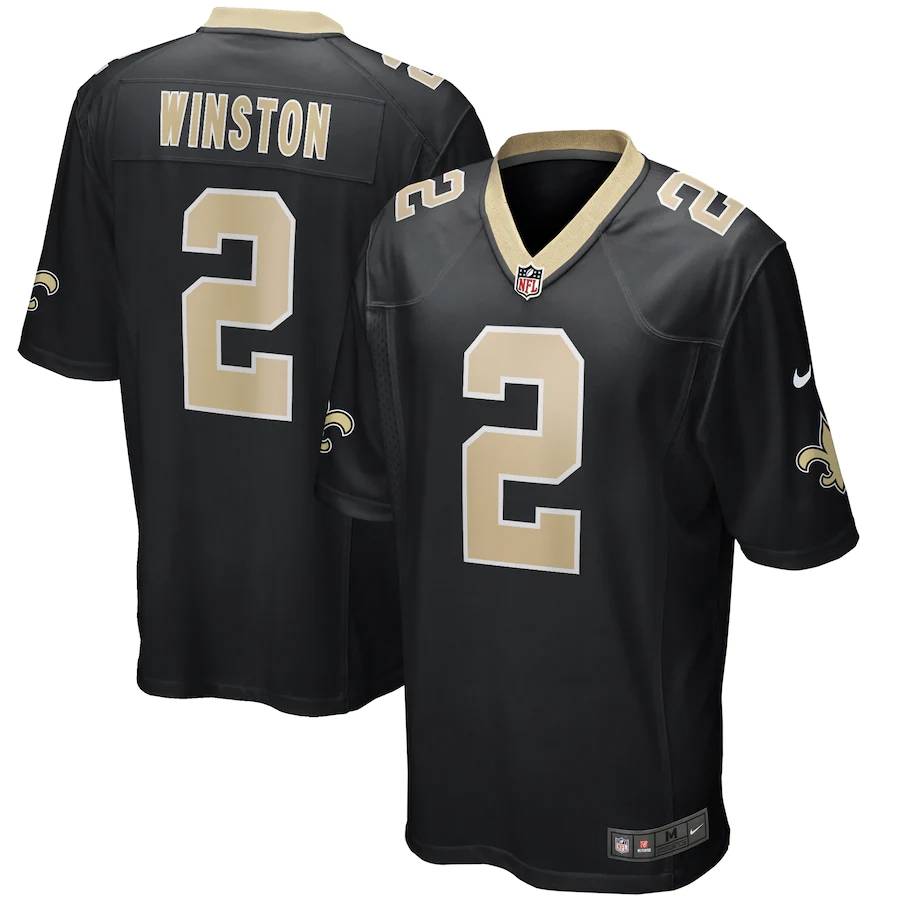 NFL New Orleans Saints rugby uniform 2#Jameis Winston jersey
