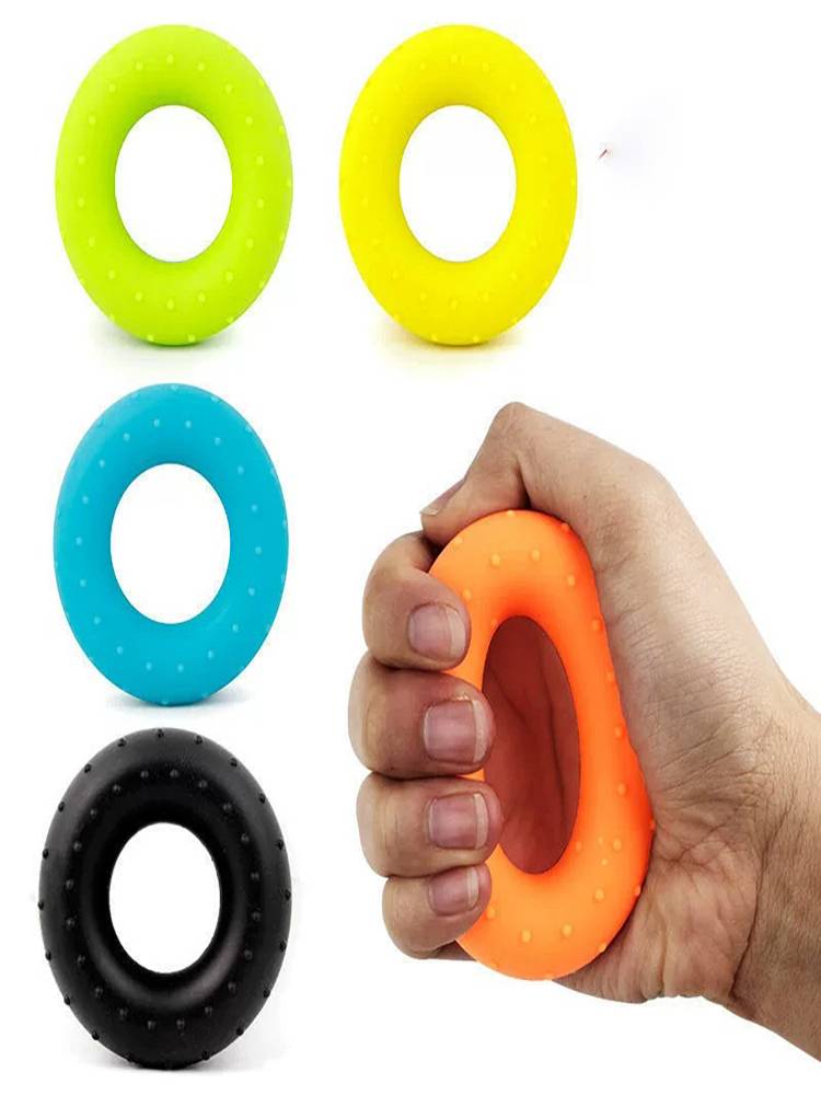 Silicone grip power circle men's and women's arm muscle training hand strength equipment, finger force, children, children, students exercise hand -recovery