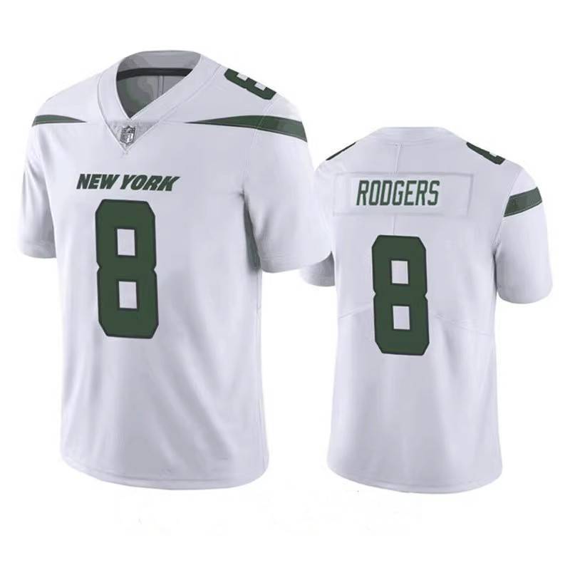 NFL New York Jet New York Jets Rugby Unit No. 8 Aaron Rodgers jersey Rogers