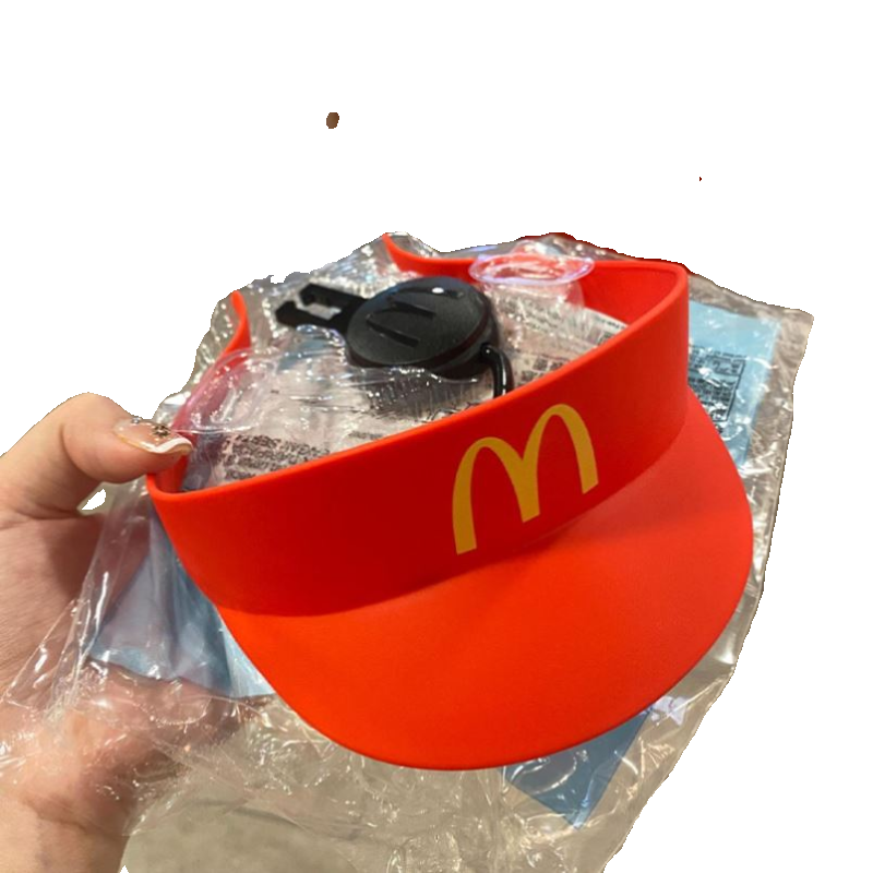 2 red McDonald's hat+intercom machine