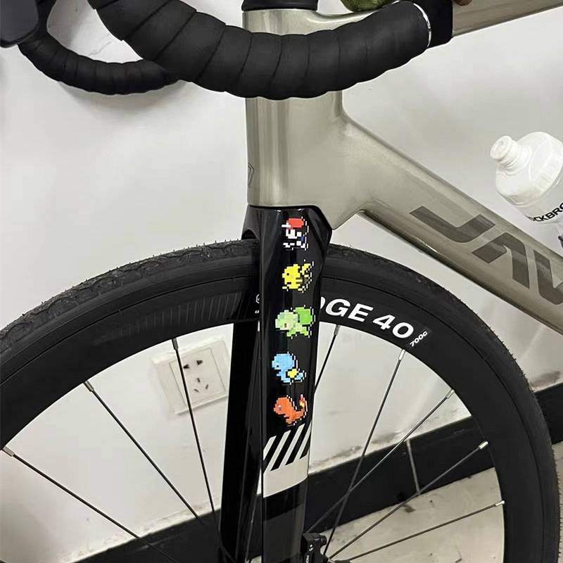 Creative car sticker pixel cartoon cute Pikachu sticker personality pet small elf Mario bicycle reflection