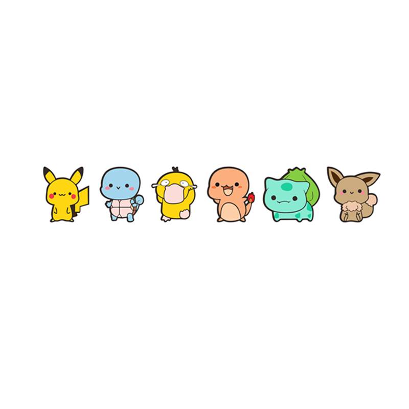 Creative car sticker pixel cartoon cute Pikachu sticker personality pet small elf Mario bicycle reflection