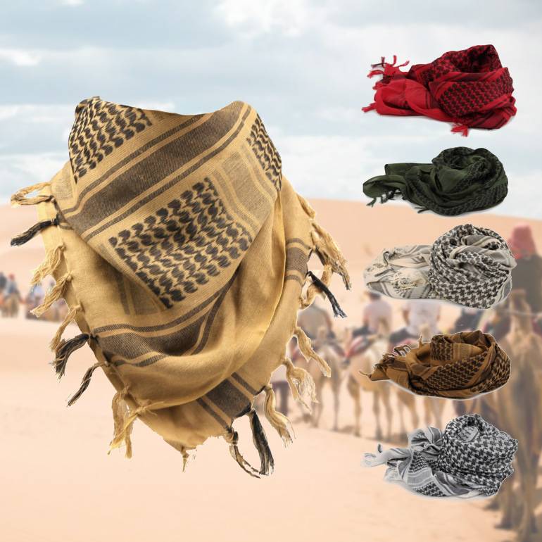 The Arab Tactical Scarves against the Wind-heads, the magic scarf of the desert headscarves outside the open