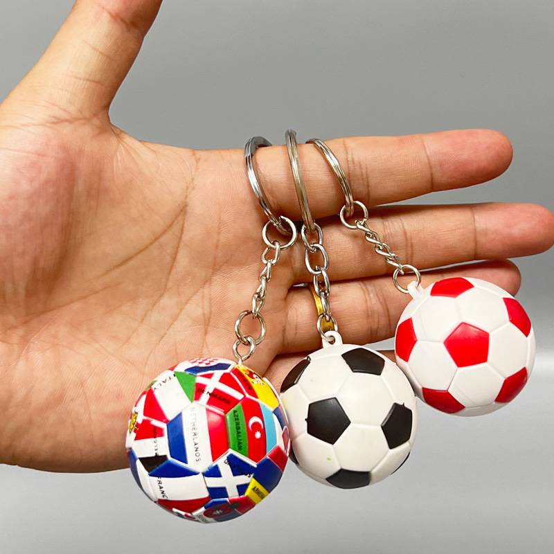 2024 German European Cup Small Football Key Buckle Men and Women Key Pendant Football Souvenirs Creative Small Gift