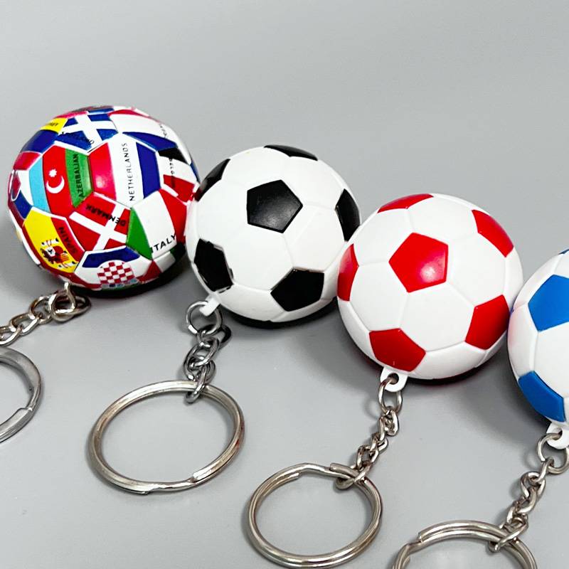 2024 German European Cup Small Football Key Buckle Men and Women Key Pendant Football Souvenirs Creative Small Gift