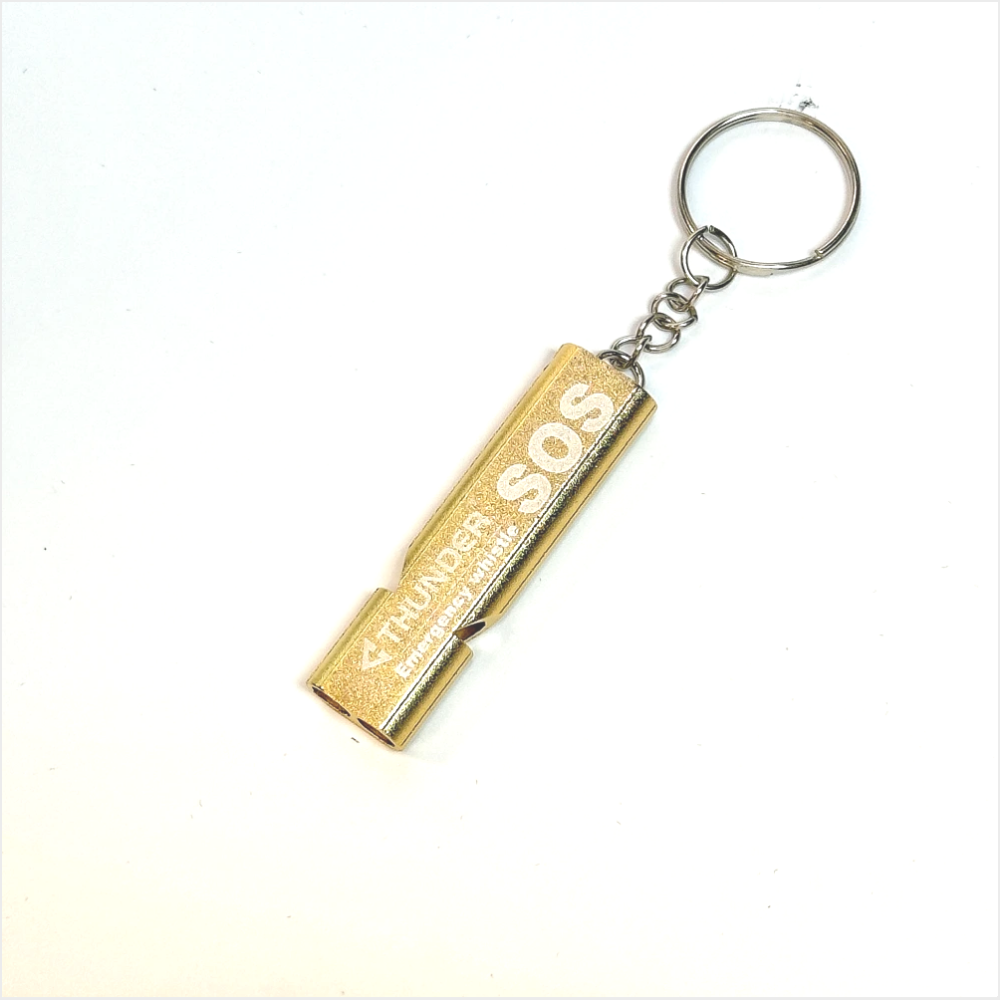 Aluminum alloy gold single whistle