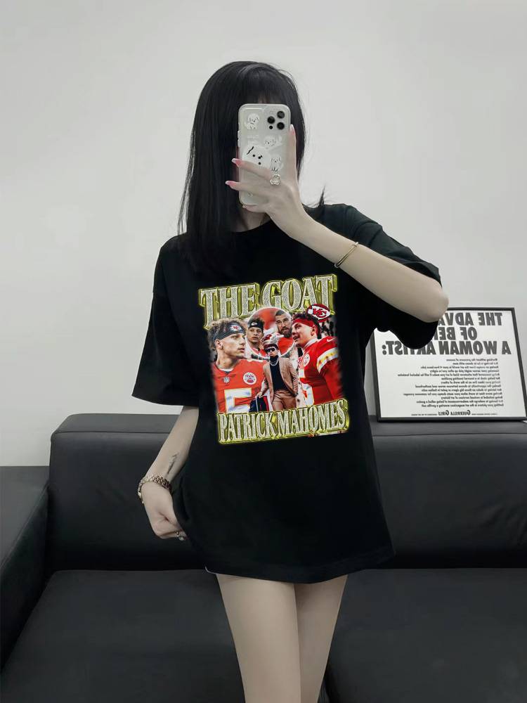 Mahoms, NFL quarterback Patrick Mahomes, short-sleeved T-shirt for American football