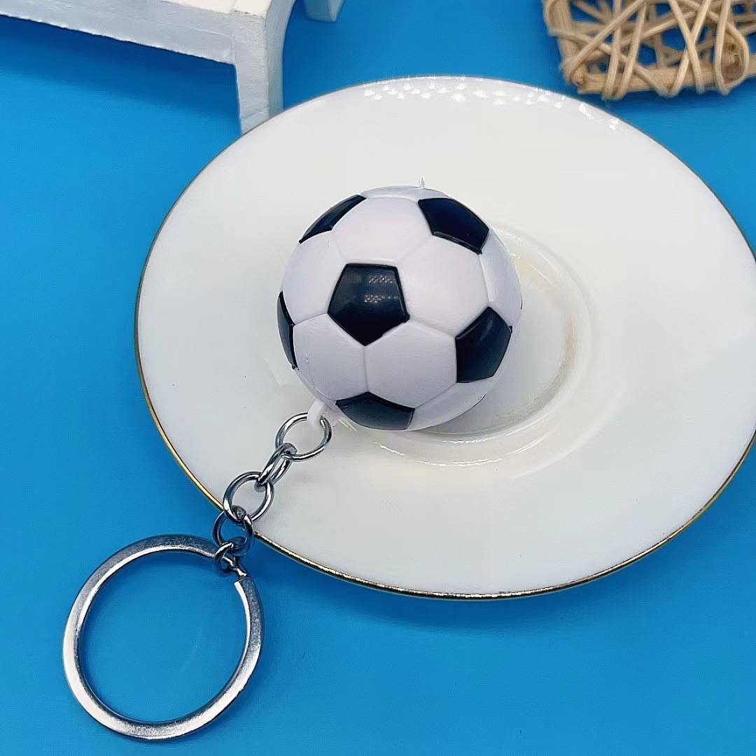 Simulation football keychain European Cup football key pendant simulation football basketball rugby jewelry