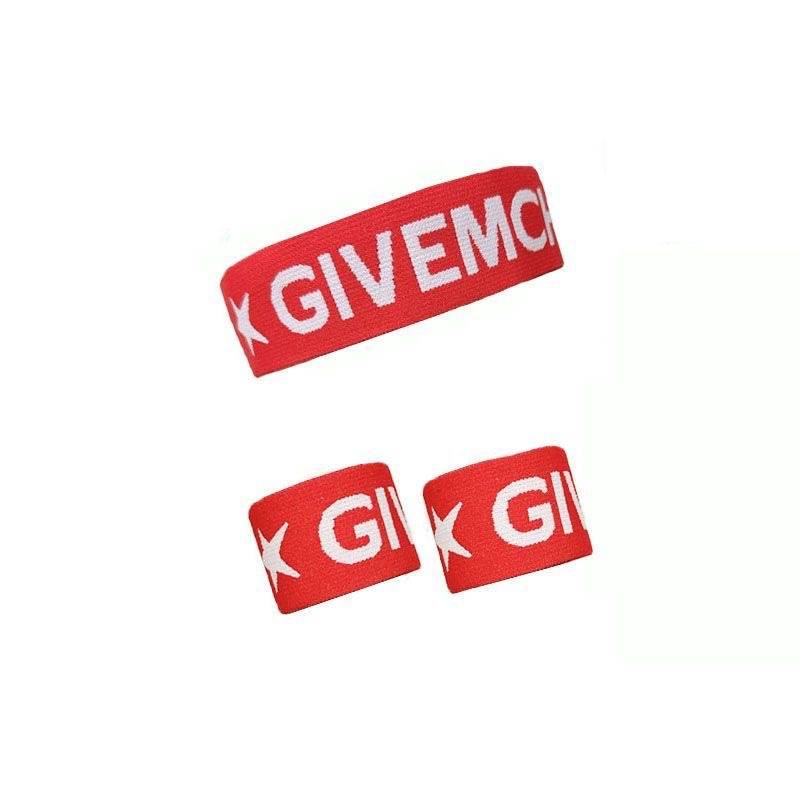 Givenchy red background (head wearing+wrist care)
