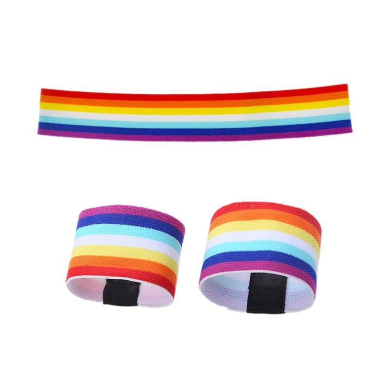 Seven -color rainbow (headband + wrist care)