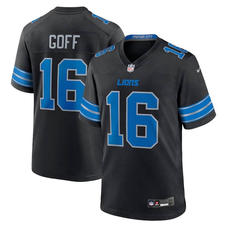 2024 new version of NFL Detroy Lion Lions Male and Children 16# Jared Goff Rugby Uniform