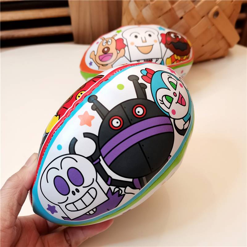 Japanese bread superhuman babies and children's soft hands grab the leather football leather ball safety material training grasping and soothing toys