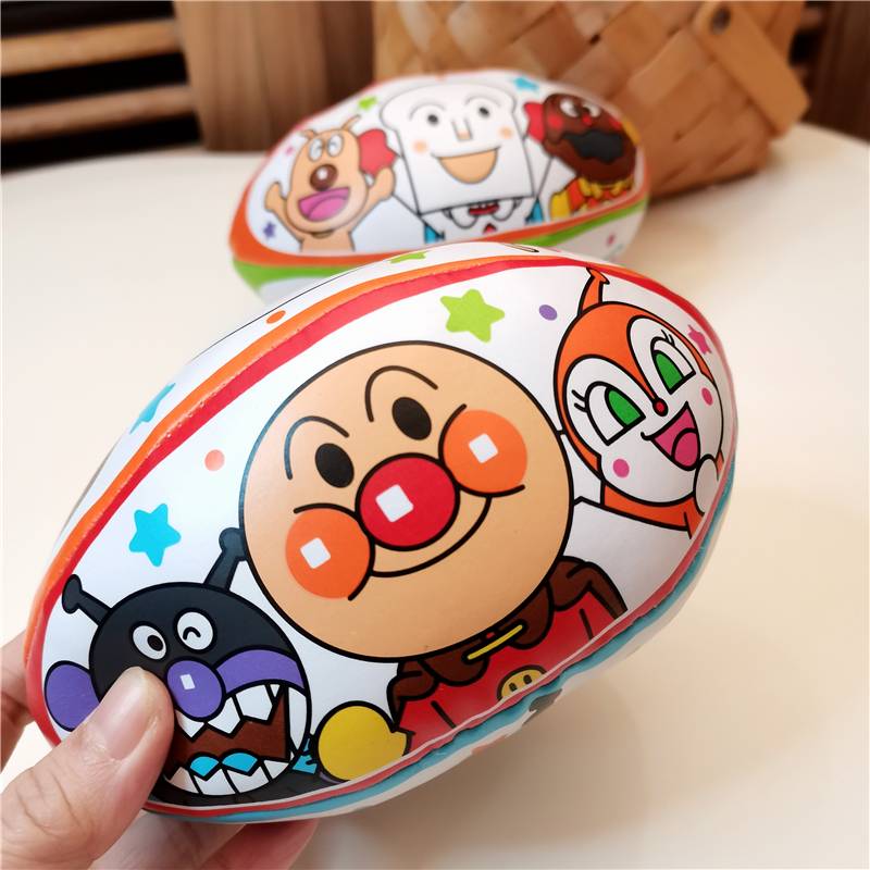 Japanese bread superhuman babies and children's soft hands grab the leather football leather ball safety material training grasping and soothing toys