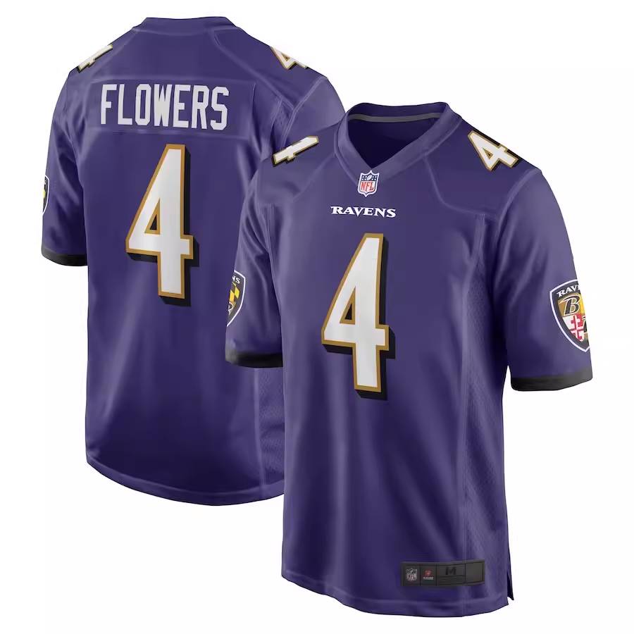 Balt Mo Cowa Jersey Baltimore Ravens Rugby Unit 4 Zay Flowers Series