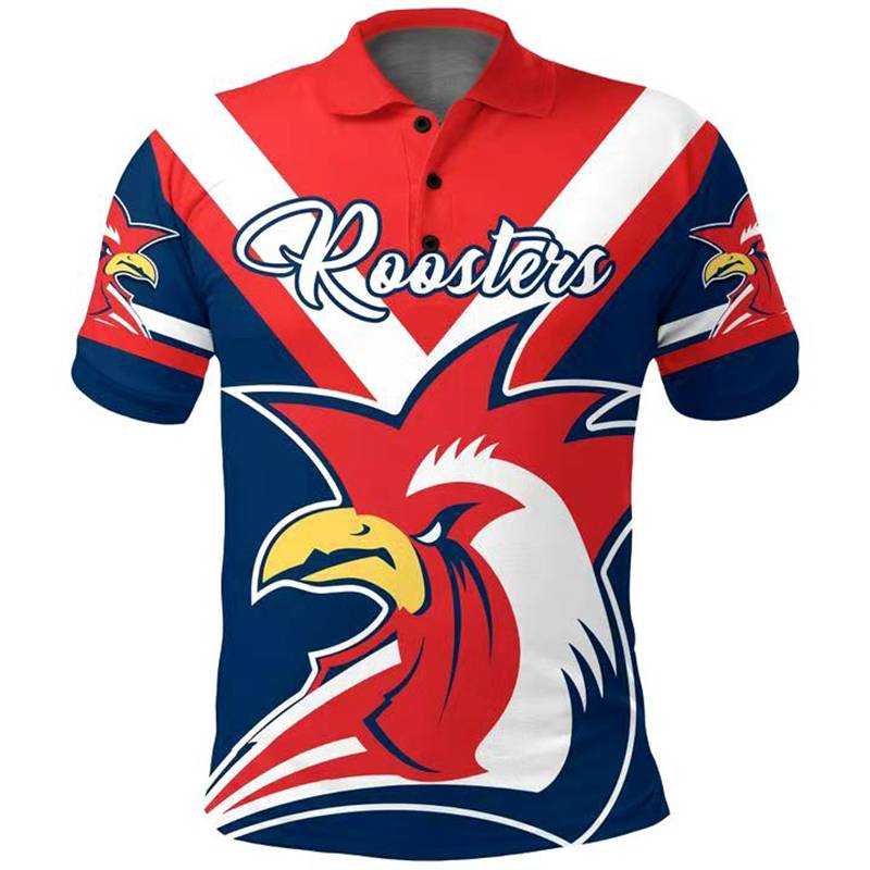 New Zealand Maori POLO Casual Melbourne Boys Shark T -shirt Rugby clothes Rugby Jersey