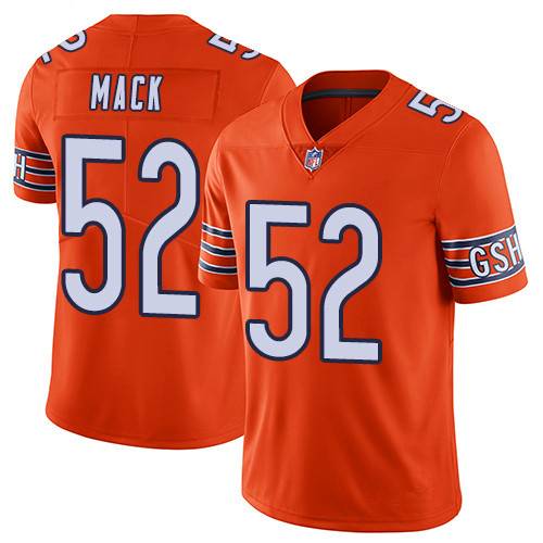 NFL Chicago Bear Rugby Uniform No. 52 MACK Mark Jersey Flash Team Competition Men's Training Server