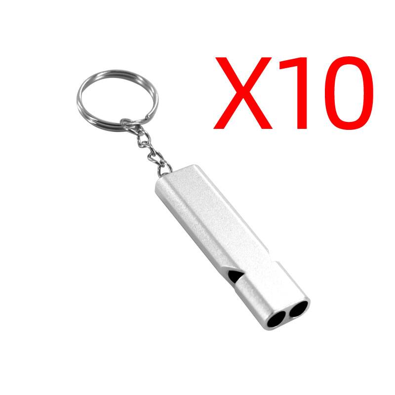 Ten silver dual -frequency whistle