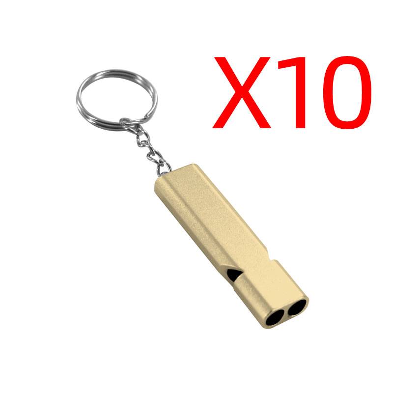 Ten gold dual -frequency whistle