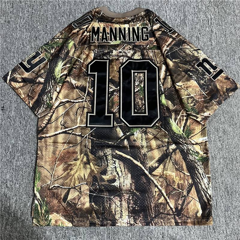 Retro street Harajuku hiphop digital BF hip -hop style loose embroidery jersey rugby short -sleeved men's and women