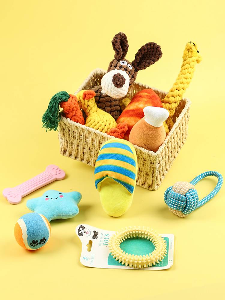 Dowete dog toy ball, grinding grinding puppies Golden Mao Teddy, self -relief, dull, sound toy pet training