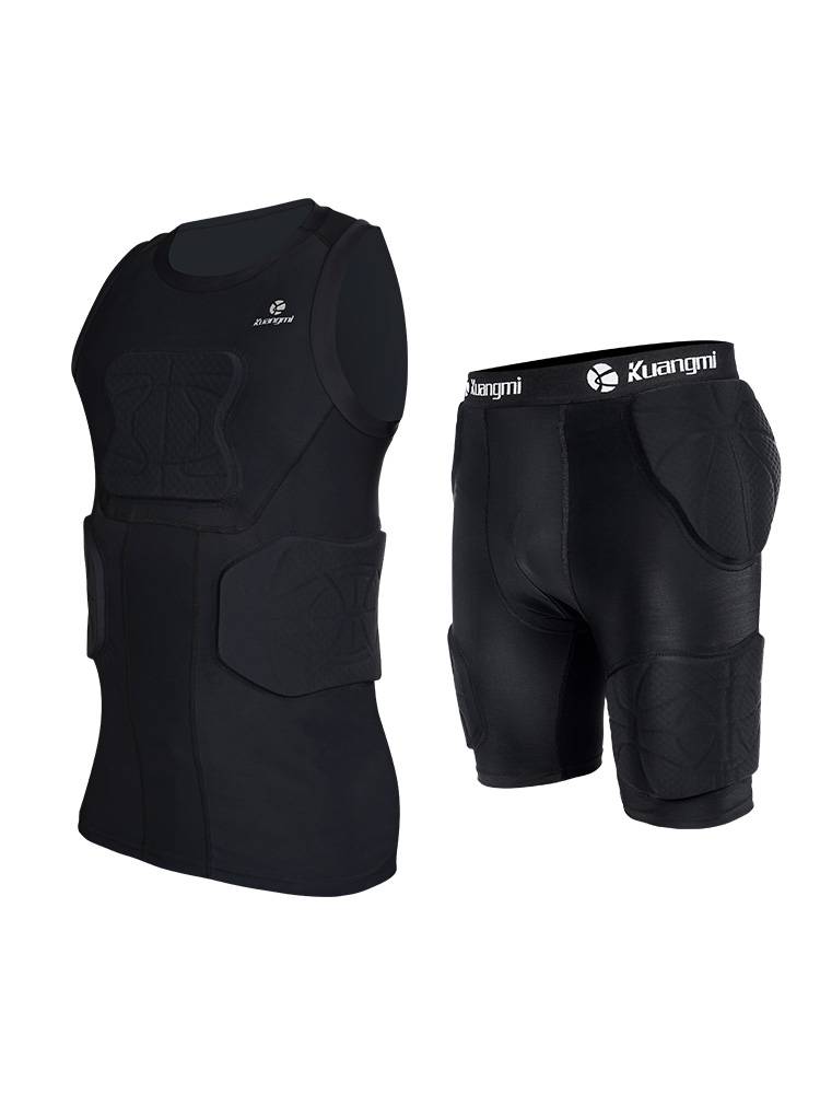 Crazy Basketball Anti -collision clothes anti -pants tight pants football rugby to protect vest honeycomb knee protective gear