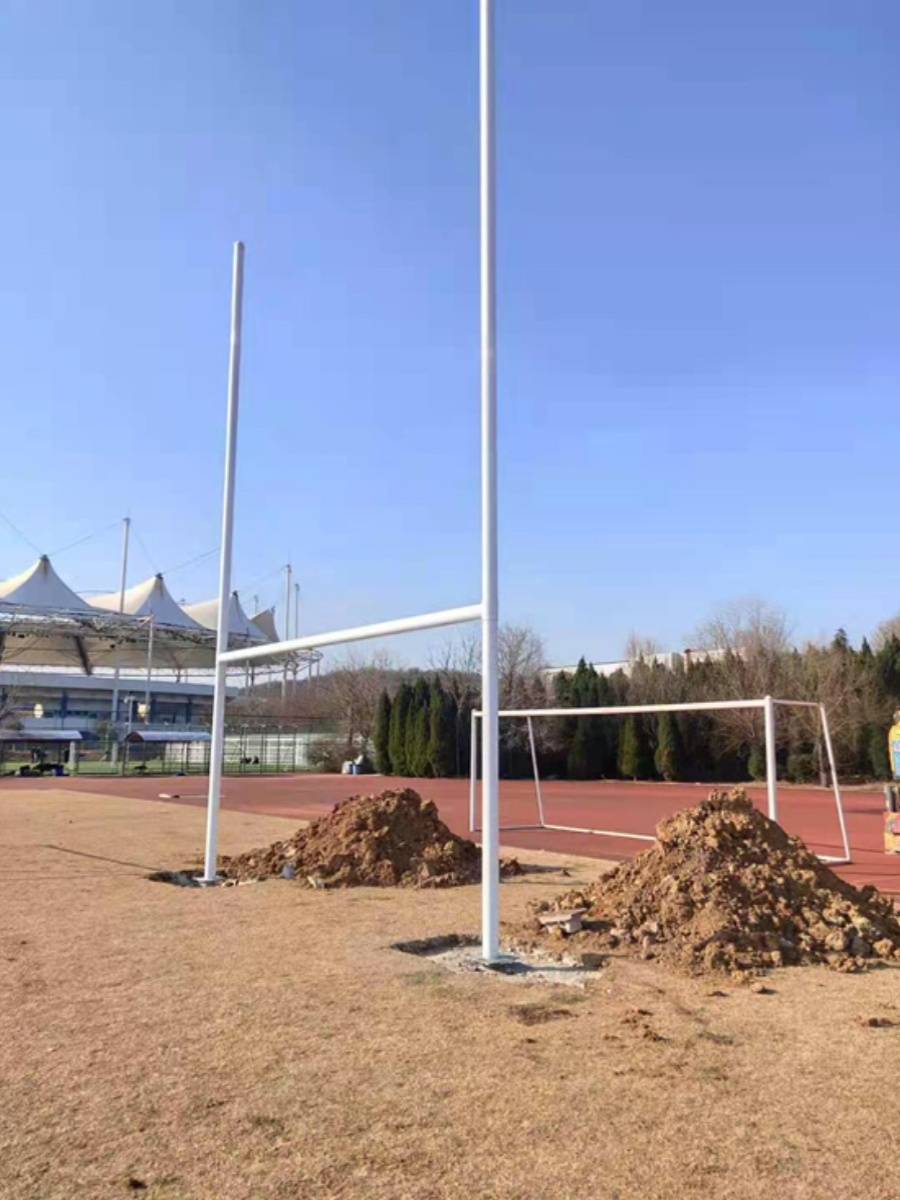 Customized British football goal movement, barely buried rugby goal game standard ball pillar pillar aluminum alloy steel pipe