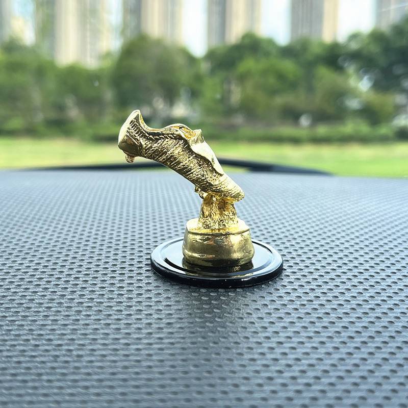 Golden boots trophy model ornament (metal solid)