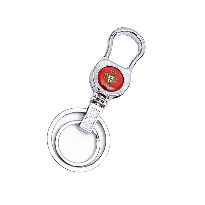 European Cup National Team Football Memorial Products Men's Bulber Belt Key Buckle Buckle Double Circle Global Fan Gifts
