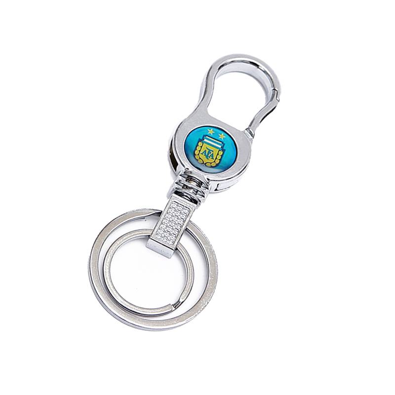 European Cup National Team Football Memorial Products Men's Bulber Belt Key Buckle Buckle Double Circle Global Fan Gifts
