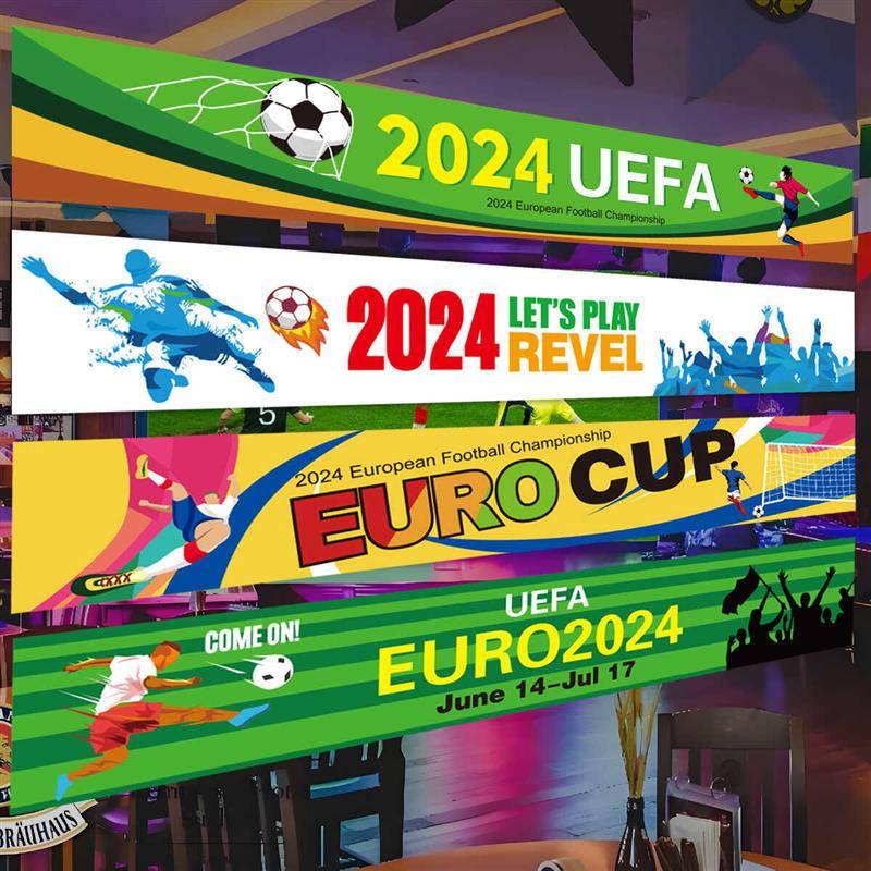 2024 European Cup Decoration Poster Hanging Football Theme Atmosphere Scene laying Bar Sports Lottery Store Supplies