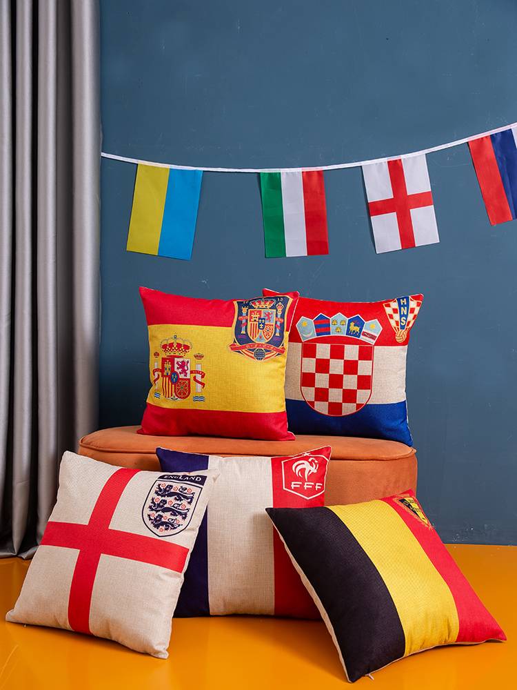 2024 European Cup Pillow Pillow Case Cushion Football Propaganda Gift Gift Custom Star Poster