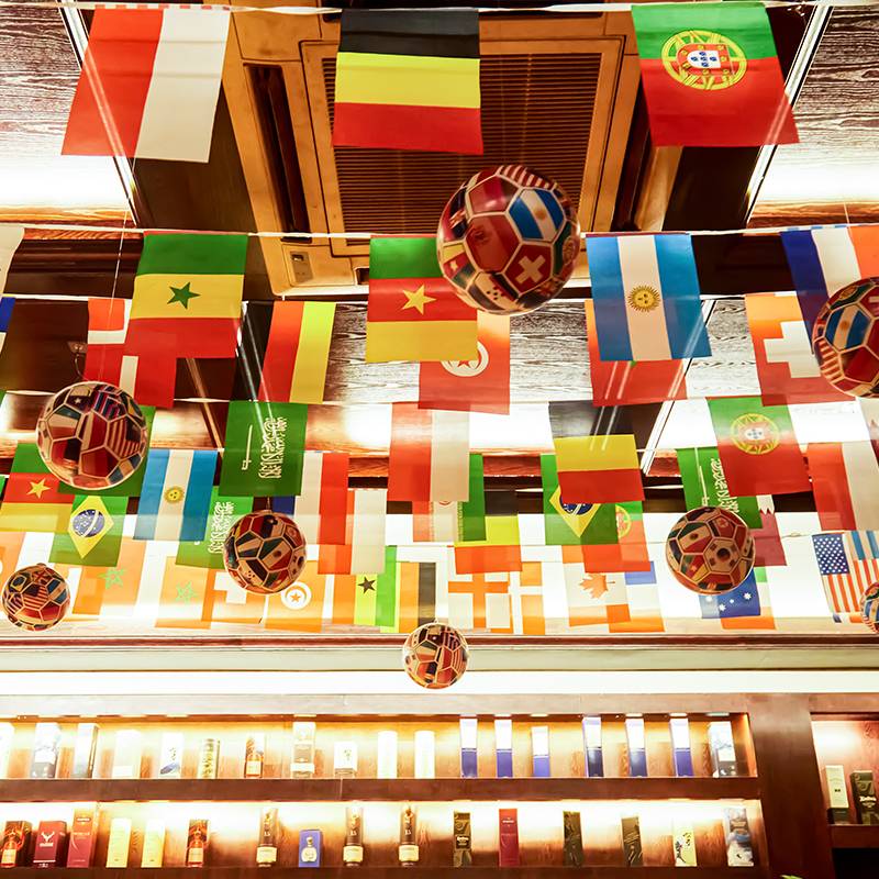 2024 European Cup Football Cup 32 Formation Decoration Bar atmosphere No. 8 Strings flag hanging flag