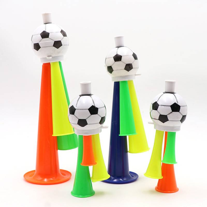 European Cup atmosphere layout activity, refueling three -tone voices cheerful supplies atmosphere props plastic football speakers