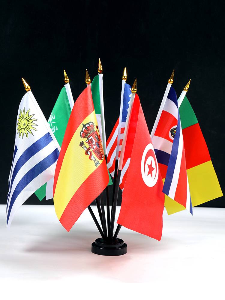 2024 German European Cup Decoration Bar Sports Lottery Store atmosphere layout Small table flag flag flag